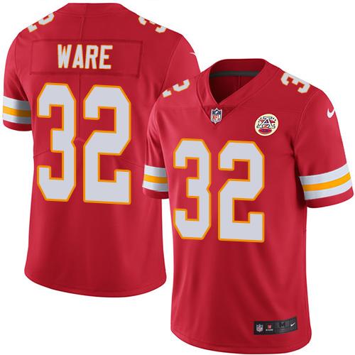 Nike Chiefs #32 Spencer Ware Red Team Color Men's Stitched NFL Vapor Untouchable Limited Jersey - Click Image to Close
